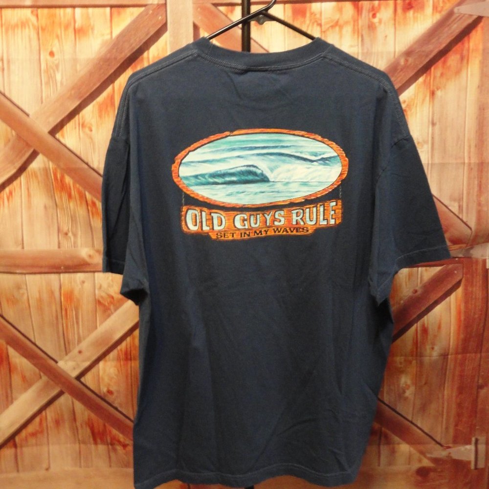 Old guys Rule Set in my Waves Double sided T~EUC~